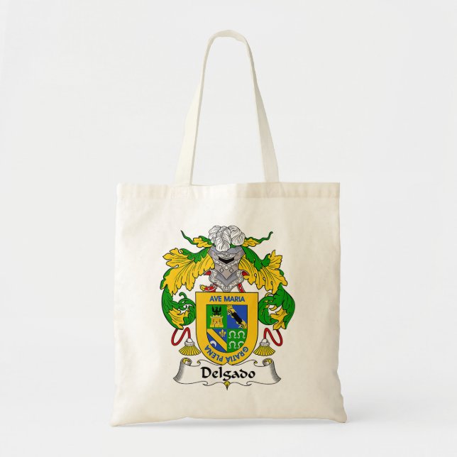 Wappen-Familienwappen Delgado Tragetasche (Vorne)