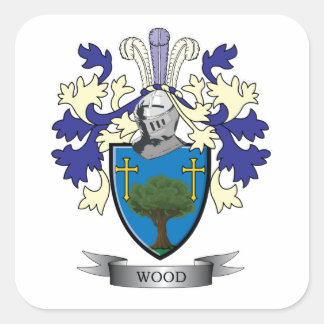 Wappen-Familienwappen Quadratischer Aufkleber