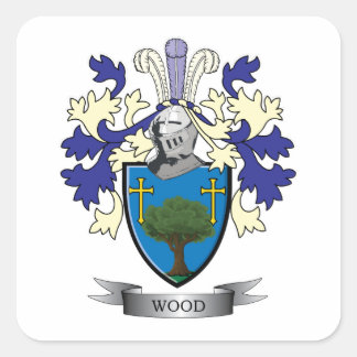 Wappen-Familienwappen Quadratischer Aufkleber
