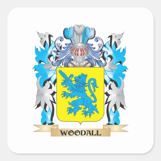 Wappen - Familienwappen Quadratischer Aufkleber (Vorderseite)