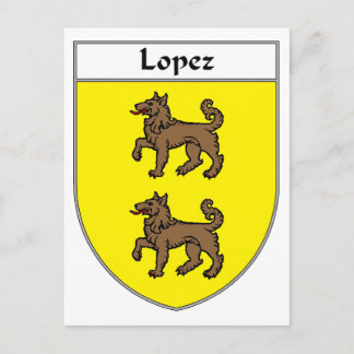 Wappen/Familienwappen von Lopez Postkarte