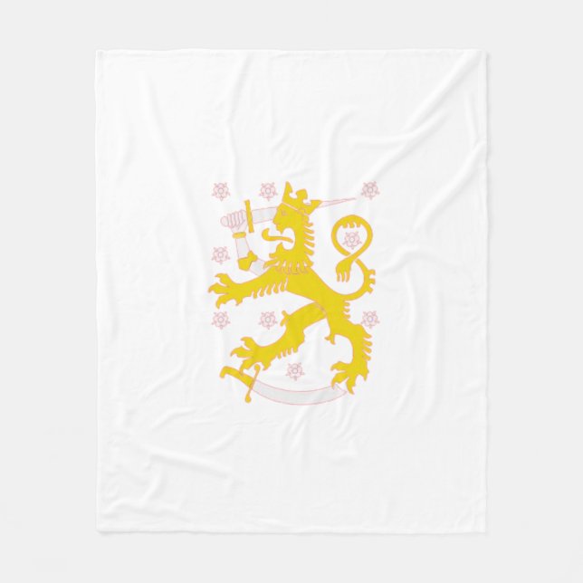 Wappen Finnlands Fleecedecke (Vorderseite)
