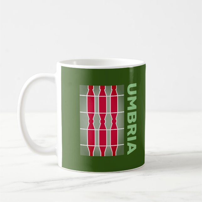 Wappen/Flagge Umbriens, Italien Kaffeetasse (Links)
