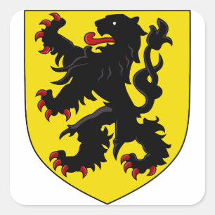Wappen Flanderns Quadratischer Aufkleber