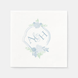 Wappen Floral Monogram Wedkin Serviette