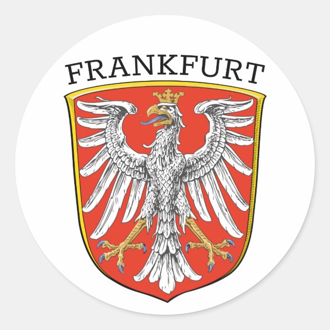 Wappen Frankfurts - DEUTSCHLAND Runder Aufkleber (Vorderseite)