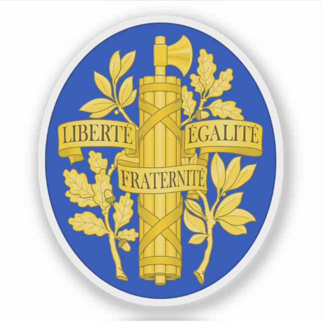 Wappen Frankreichs Aufkleber (Vorderseite)
