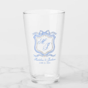 Wappen für das Blaue Monogramm im Aquarellfarben-D Glas