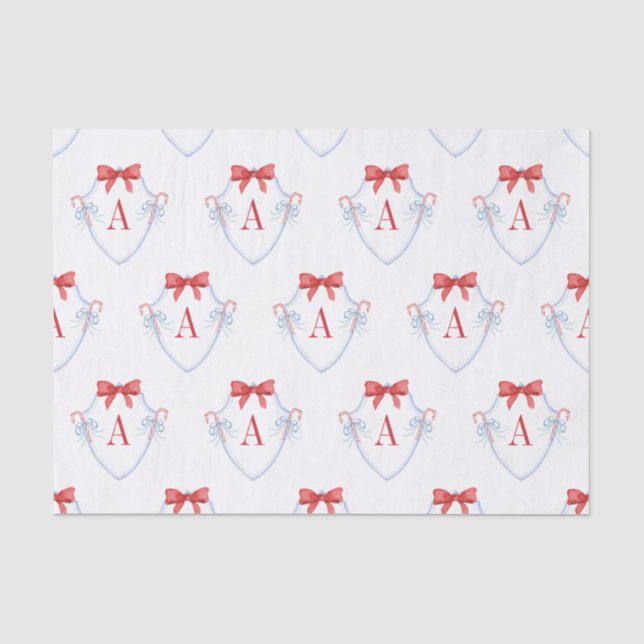 Wappen für die Bow Candy Cane Seidenpapier (Vorderseite)