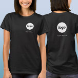 Wappen für einfache Logos und Textdateien T-Shirt<br><div class="desc">Einfaches Logo und benutzerdefinierter T - Shirt mit dem gleichen Logo und Text auf dem Wappen vorne und hinten. Ersetzen Sie das Logo und den Text durch Ihren eigenen, um es anzupassen. Tragen Sie sie selbst, geben Sie sie Ihren Mitarbeitern und Mitarbeitern, als Firmenuniform zu tragen, verkaufen sie an Kunden...</div>