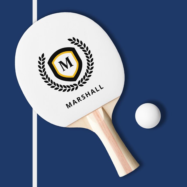 Wappen für Schwarz-Gold-Monogram-Logos Tischtennis Schläger (Von Creator hochgeladen)