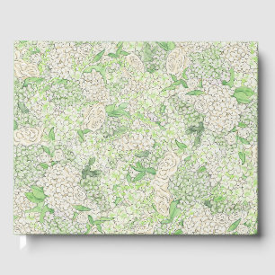 Wappen für Wasserfarben Grün und Weiß-Hydrangea Gästebuch