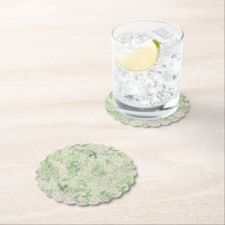 Wappen für Wasserfarben Grün und Weiß-Hydrangea Untersetzer