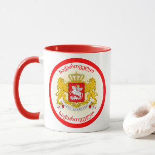 Wappen Georgiens in Kreisform Tasse