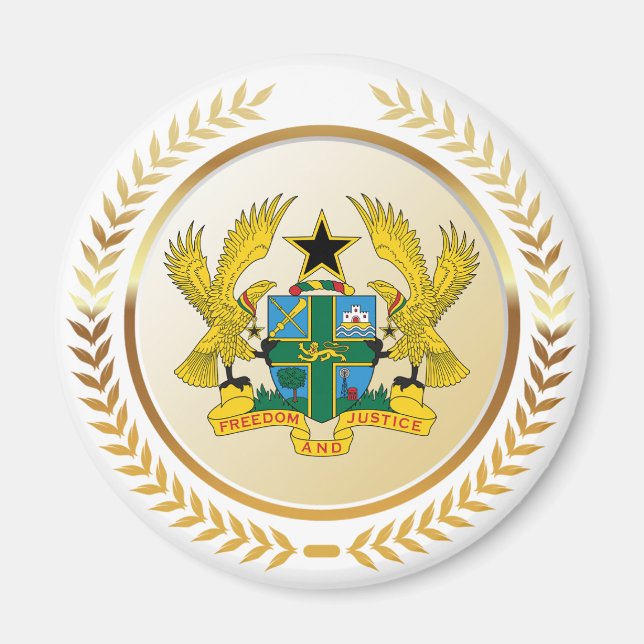 Wappen Ghanas Magnet (Vorne)