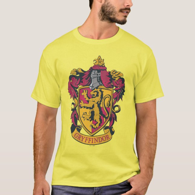Wappen-Gold und Rot Harry Potter | Gryffindor T-Shirt (Vorderseite)