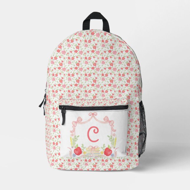 Wappen | Grade School Monogram Bedruckter Rucksack (Vorderseite)