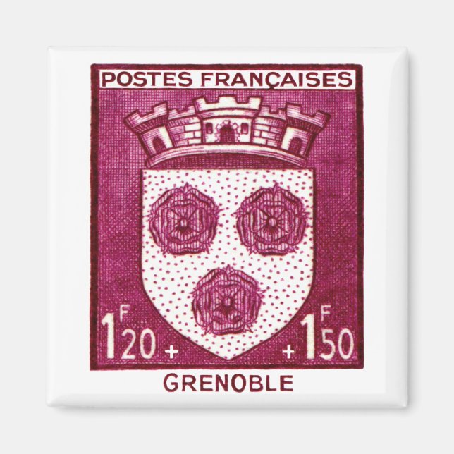 Wappen, Grenoble Frankreich Magnet (Vorne)