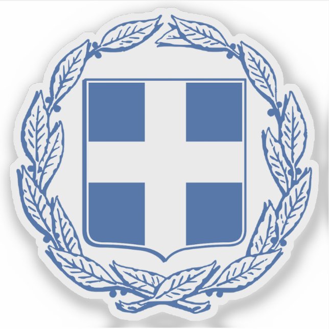 Wappen Griechenlands (1975-Gegenwart) Aufkleber (Vorderseite)
