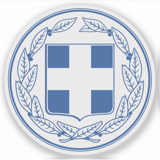 Wappen Griechenlands (1975-Gegenwart) Aufkleber (Vorderseite)