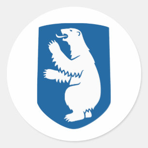Wappen Grönlands Runder Aufkleber
