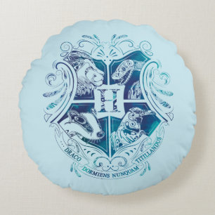 Wappen Harry Potter   Aguamenti HOGWARTS™ Rundes Kissen