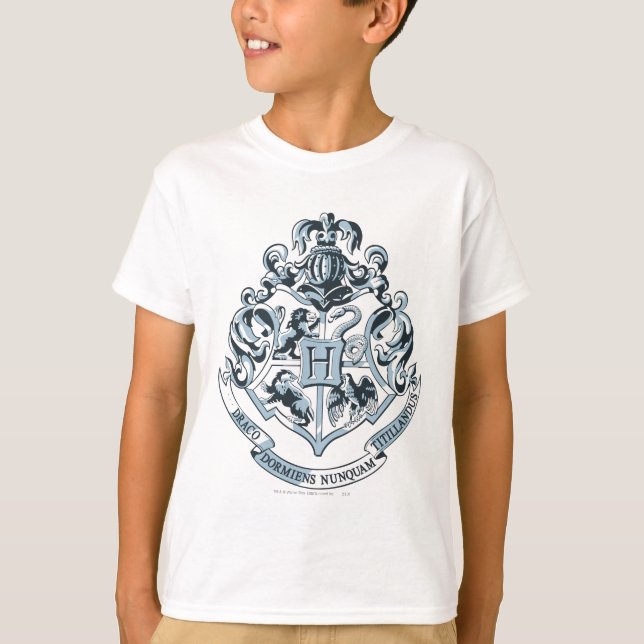 Wappen Harry Potter | Hogwarts - Blau T-Shirt (Vorderseite)