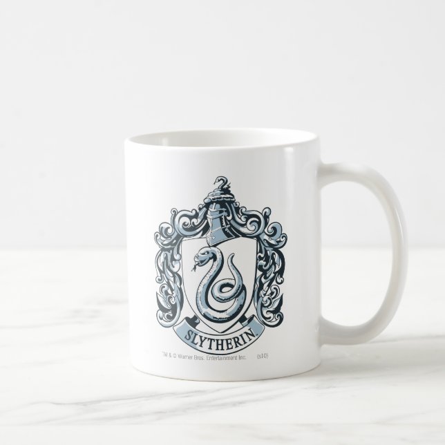 Wappen Harry Potter | Slytherin - Eis-Blau Kaffeetasse (Rechts)