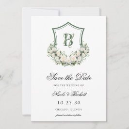 Wappen Hochzeit mit weißem Wappen Save The Date