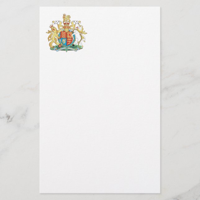 Wappen im Vereinigten Königreich Briefpapier (Vorderseite)