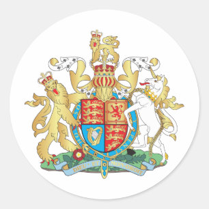 Wappen im Vereinigten Königreich Runder Aufkleber