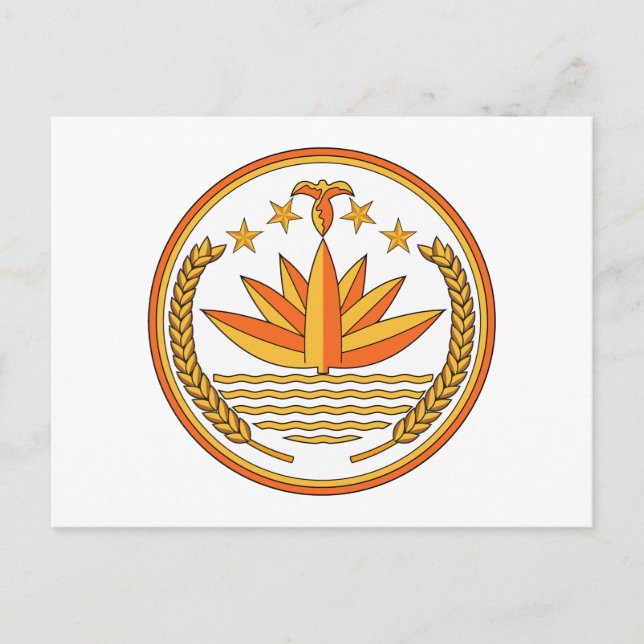 Wappen in Bangladesch Postkarte (Vorderseite)