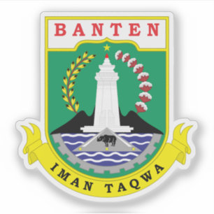 Wappen in der Provinz Banten, Indonesien Aufkleber