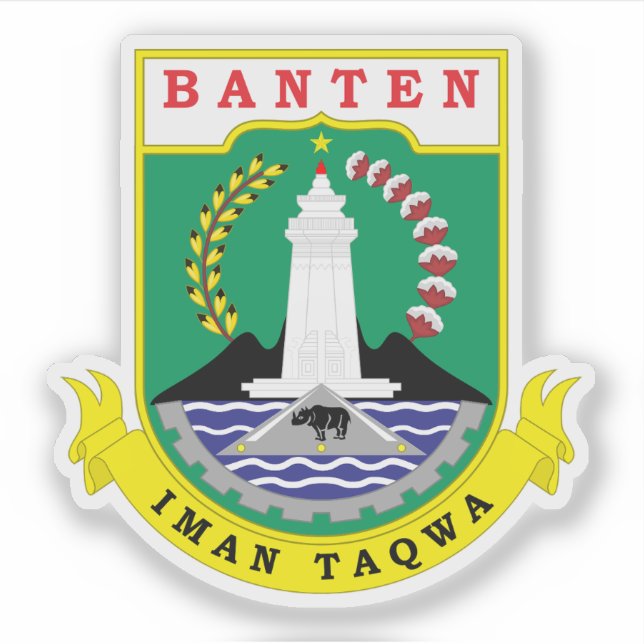 Wappen in der Provinz Banten, Indonesien Aufkleber (Vorderseite)