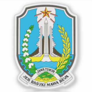Wappen in der Provinz Ostjeranien, Indonesien Aufkleber