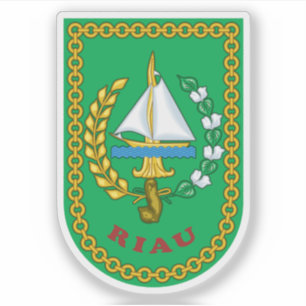 Wappen in der Provinz Riau, Indonesien Aufkleber