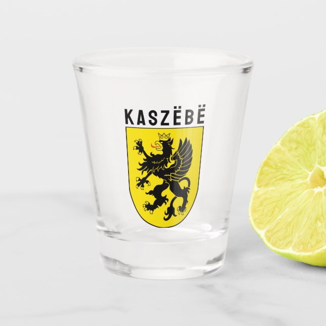 Wappen in Kaschubien Schnapsglas (Vorderseite)