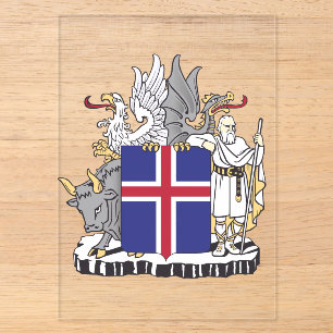 Wappen Islands Mythische Wächter Kunst Acryleinladungen