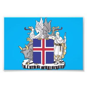 Wappen Islands Mythische Wächter Kunst Fotodruck