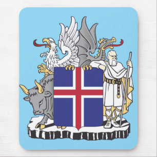 Wappen Islands Mythische Wächter Kunst Mousepad