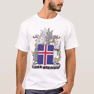 Wappen Islands Mythische Wächter Kunst T-Shirt