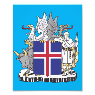 Wappen Islands Mythologische Wächter Kunst Fotodruck
