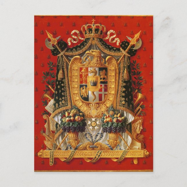 Wappen Italiens, Design für einen Wandteppich Postkarte (Vorderseite)