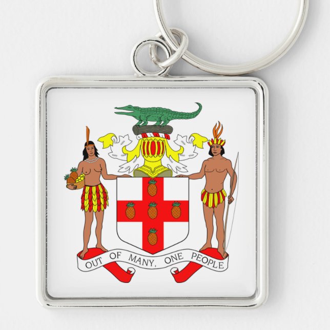 Wappen - Jamaikanerin Schlüsselanhänger (Vorne)