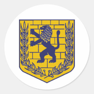Wappen Jerusalem Runder Aufkleber
