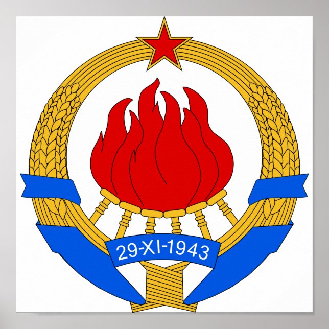 Wappen Jugoslawiens (1945-1992) Poster (Vorne)