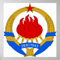 Wappen Jugoslawiens Offiziell Heraldry Symbol