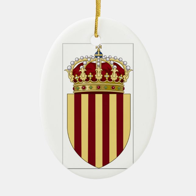 Wappen Kataloniens (Spanien) Keramik Ornament (Vorne)