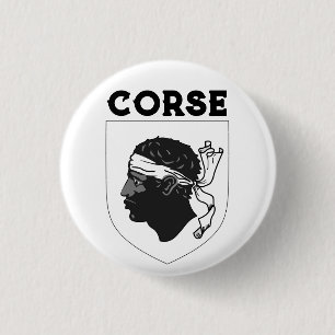 Wappen Korsikas (Frankreich) Button