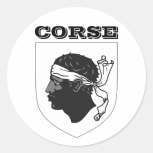 Wappen Korsikas (Frankreich) Runder Aufkleber